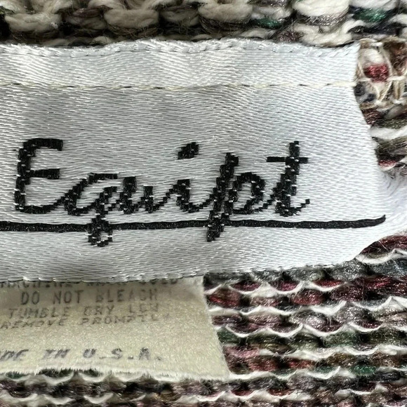 Vintage Equipt Mens L-XL Aztec Pullover Sweater Southwestern Cotton Blend Hippie - Picture 14 of 16